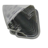 Conveyor Belt Lacing, Size 4-1/2 Carded Hook, 12 in Lg, Up to 125 Fastener PIW, 1/4 to 9/32 in Thk Belt, High Tensile Steel, 4 in Min Dia Pulley