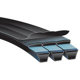 GATES Classical V-Belt, 5/C120 Banded,  Heavy Duty, C Section, 7/8 in Wd Top, 17/32 in Thk, 5 -Rib, -22 to 140 deg F, 5 -Band, EPDM, Polyester Reinforced, Black Color