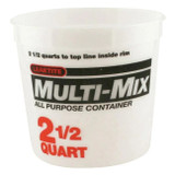 Paint Bucket, Multi-Mix, 6-1/8 in Dp, High Density Polyethylene, Clear , 2-1/2 qt Container, 6-3/4 in Wd