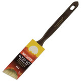 Paint Brush, Angled Sash, 2.6875 in Lg, 2 in Brush, Nylon, Sable Polyester Brush, 0.5625 in Ferrule, Brass-Plated Steel Ferrule, Solid, Plastic Handle, Q4119-2