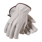 Welding Gloves, Superior Grade, 2X-Large, Top Grain Cowhide Leather Palm, Top Grain Cowhide Leather, White , Straight Thumb, Unlined, Slip-On Cuff