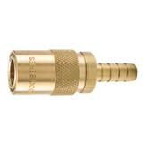 PARKER Hydraulic Moldmate Series Quick Coupling, 3/8 in, Female x Hose Barb End, 0.88 in Hex, 200 psi, -20 to 400 deg F, Brass