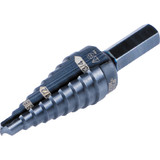 KLEIN Drill Bit, Imperial, #3 Letter/Wire, 1/4 in Min Dia Hole, 3/4 in Max Dia Hole, 2 -Flute, Hex Shank, Right Hand Cut, Steel Cut Edge, Steel