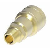Hose Coupling, Socket, 0.88 in Hex, 1.38 in wd, NPTF End, -40 to 250 deg F, 3/8 in-18, 2.344 in Lg, 1000 psi, Brass