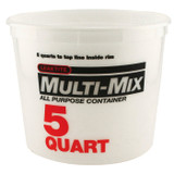 Paint Bucket, General, Polyethylene, Clear , 5 qt Container, 8 in Lg, 9 in Wd
