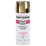 Bright Coat Spray Paint, 11 oz Container, Can, Aerosolized Mist, Gold , Bright, 4 to 6 sq-ft, 50 to 90 deg F, 589 g/L VOC, Solvent