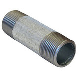 Pipe Nipple, Closed, 4 in, NPT End, SCH 40, 150 psi, Welded, Steel, Galvanized, 4-1/2 in OD