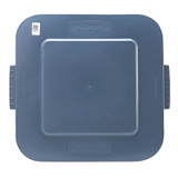 RUBBERMAID Container Lid, Flat Top, Plastic, Gray Color, 24 in Lg, 24 in Wd, 2 in Ht, 24 in Dia, Square Container, 3539