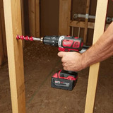 Cordless Hammer Drill, 1/2 in Chuck, Metal Single Sleeve Ratcheting Lock Chuck, 28800 BPM, 400 rpm,  1800 rpm No-Load, 2 -Speed, 18 VDC, Lithium-Ion, 1 Battery