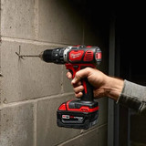 Cordless Hammer Drill, 1/2 in Chuck, Metal Single Sleeve Ratcheting Lock Chuck, 28800 BPM, 400 rpm,  1800 rpm No-Load, 2 -Speed, 18 VDC, Lithium-Ion, 1 Battery
