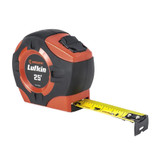 Measuring Tape, Single Sided, Imperial, 12 ft Lg Blade, 3/4 in Wd Blade, Steel Blade, 1/32 in,  1/16 in, Power Return Rewind, Toggle, Quad Rivet End, ABS Case