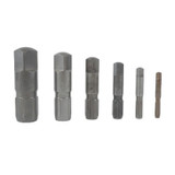 Pipe Extractor Set, 6 -Piece, 35595,  35600,  35605,  35610,  35615 and 35620 Pipe Extractors, Tough Steel