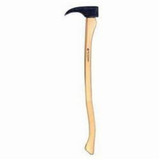 Hookaroon, Standard, Curved Tip, 36 in Lg Handle, Hickory Handle, Clear Lacquered, Forged Steel Head