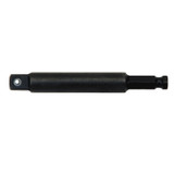 Impact Socket, 1 Impact Rated, Imperial, Square Drive, 1/2 in Drive, 1/2 in Socket, 5 in Lg, Steel, Black