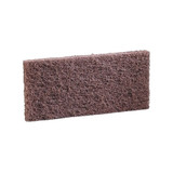 3M Doodle Bug Scrub, 10 in Lg, 4-5/8 in Wd, 1 in Thk Overall, Nylon,  Polyester Abrasive, Brown , Floors,  Stairs,  Baseboard Applicable