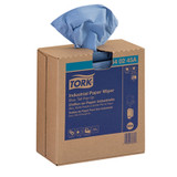 Wiper, Heavy Duty, 8-1/2 in Wd, 16-1/2 in Lg, Blue , Paper, Pop-Up Box, 4 -Ply