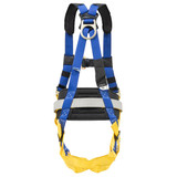 Harness, Alloy Steel Hardware, Blue , X-Large, 310 lb, Tongue Leg Strap Buckle, Slotted Pass-Thru Chest Strap Buckle, Polyester Strap