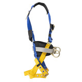 Harness, Alloy Steel Hardware, Blue , X-Large, 310 lb, Tongue Leg Strap Buckle, Slotted Pass-Thru Chest Strap Buckle, Polyester Strap