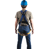 Harness, Alloy Steel Hardware, Blue , X-Large, 310 lb, Tongue Leg Strap Buckle, Slotted Pass-Thru Chest Strap Buckle, Polyester Strap