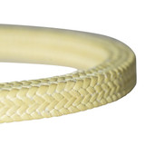 Packing, 3/4 in, 500 deg F, 1900 fpm Shaft, 3 to 11, Multi-Lok Braid Aramid Fiber, Light Yellow Color
