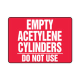 EMPTY ACETYLENE CYLINDERS DO NOT USE*