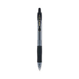 Pilot® G2 Premium Gel Pen, Retractable, Fine 0.7 mm, Black Ink, Smoke/Black Barrel, Dozen