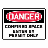 CONFINED SPACE ENTER BY PERMIT ONLY