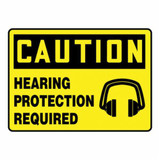 Accuform® MPPA620VP Caution Sign, CAUTION, 10 in H x 14 in W, Black on Yellow, Plastic, Fastened Mount