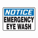 Accuform® MFSD805XV Emergency Exit Sign, NOTICE, 10 in H x 14 in W, Adhesive Dura-Vinyl™