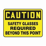 Accuform® MPPA703XV Caution Sign, CAUTION, 10 in H x 14 in W, Adhesive Dura-Vinyl™