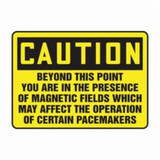 Accuform® MRAD615XV Safety Sign, CAUTION, Text, Adhesive Dura-Vinyl™, 10 in H x 14 in W