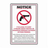 Accuform® MACC547XV Safety Sign, NOTICE, 18 in H x 12 in W, Adhesive Dura-Vinyl™, Adhesive Mount