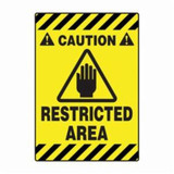 Accuform® PSR628 Slip-Gard™ Mat Floor Sign, CAUTION, 20 in H x 14 in W, Adhesive Vinyl, Adhesive Mount
