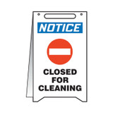 Accuform® PFR612 Fold-Ups® Floor Sign, NOTICE, Text, Plastic, 20 in H x 12 in W, English