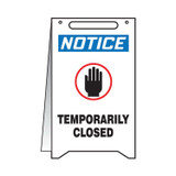 Accuform® PFR636 Fold-Ups® Floor Sign, NOTICE, Text, Plastic, 20 in H x 12 in W