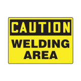 Accuform® MCHL672VS Safety Sign, CAUTION, Text, Adhesive Dura-Vinyl™, 10 in H x 14 in W, English