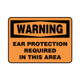 Accuform® MPPA301VP Warning Sign, WARNING, 10 in H x 14 in W, Black on Orange, Plastic, Fastened Mount