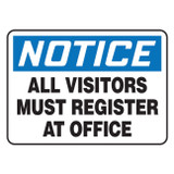 Accuform® MADC814VA Safety Sign, NOTICE, 14 in H x 20 in W, Aluminum, Fastened Mount