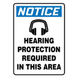 Accuform® MTDX803VA Safety Sign, NOTICE, 14 in H x 10 in W, Aluminum, Fastened Mount