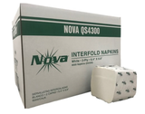 NOVA INTERFOLD NAPKINS, WHITE, 2 PLY, 6.4 X 8.8, 6000/CS