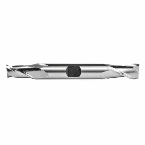 DORMER Square End Mill, Regular Length,  Double, 2 -Flute, Spiral Flute, Right Hand Cut, 30 deg Helix, Bright