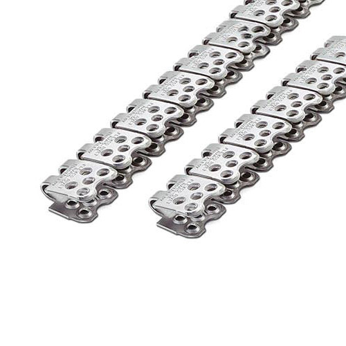 Fastener Strip, Rivet Hinged, Hinge, 450 Fastener PIW, 7/32 to 7/16 in Thk Belt, Steel, 30 to 60 in Fastener Strip, Rivet Hinged, Hinge, 450 Fastener PIW, 7/32 to 7/16 in Thk Belt, Steel, 30 to 60 in