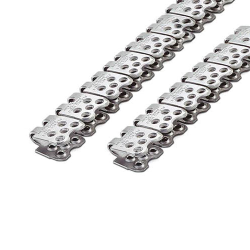 Fastener Strip, Rivet Hinged, Hinge, 450 Fastener PIW, 7/32 to 7/16 in Thk Belt, Steel, 18 to 24 in Fastener Strip, Rivet Hinged, Hinge, 450 Fastener PIW, 7/32 to 7/16 in Thk Belt, Steel, 18 to 24 in