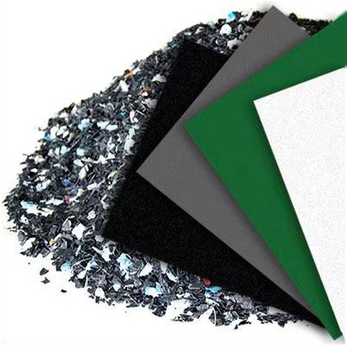 Recycled Sheet, Plastic, 48 in Wd, 120 in Lg, White