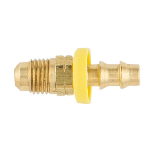 PARKER 82 Series Hydraulic Hose Fitting,Push On Field Attachable, Straight,45 deg Male SAE Rigid End,Brass,Domestic