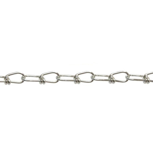 Chain, Weldless, Double Loop Link, 100 ft Lg, Low Carbon Steel