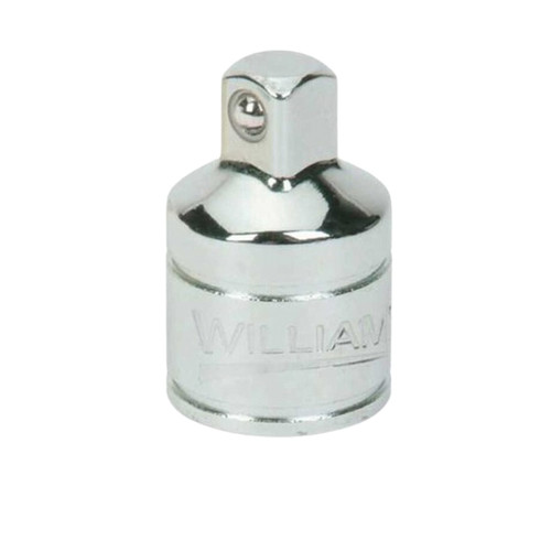 Adapter, Socket, Imperial, Male x Female Drive, 3/8 in Female Drive, Steel, Polished Chrome Coated