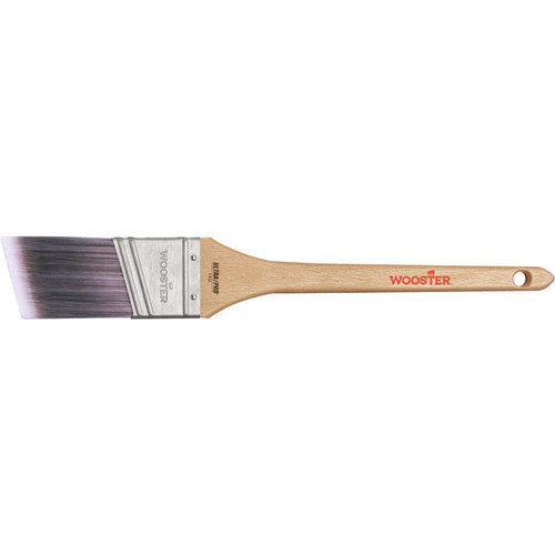 Paint Brush, Willow, Nylon,  Sable Polyester Brush, 1/2 in Ferrule, Stainless Steel Ferrule, Sealed