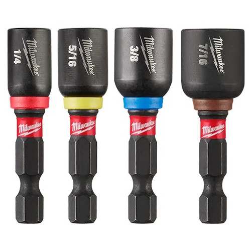 Nutdriver Set, 1 Magnetized Tip, Phosphate Coated, Steel, Black, 0.8 in wd,  1-7/8 in lg,  4-3/4 in ht