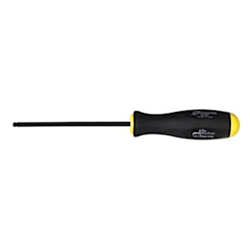 Screwdriver, Hex Shank, Carbon Steel Shank, Ergonomic, Thermoplastic,  Soft Rubber Handle, Black,  Yellow